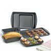 6 Piece Non-Stick Bakeware Sets, Easy for Release and Clean up, Carbon Steel, Gray