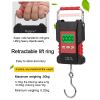 Waterproof Hanging Scale; Portable Rechargeable Hook Electronic Weighting Luggage Scale With 59.06inchRuler LCD Digital