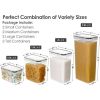 Kitchen Food Storage Containers Set, Kitchen Pantry Organization and Storage with Easy Lock Lids, 8 Pieces