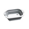 Multifunction Sink Cutting Board Chopping Board Folding Drain Basket Collapsible Cutting Board with Dish Tub Space Save Washing Board