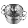 Home Kitchen 304 Stainless Steel Food Steamer Cookware with Lid