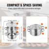 Home Kitchen 304 Stainless Steel Food Steamer Cookware with Lid