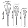 1pc Stainless Steel Whisk; Cooking Mixer; Whisk For Blending; Beating And Stirring; Enhanced Version Balloon Wire Whisk; Kitchen Gadget; 8in/10in/12in