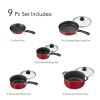 9-Piece Non-Stick Cookware Set, Champagne